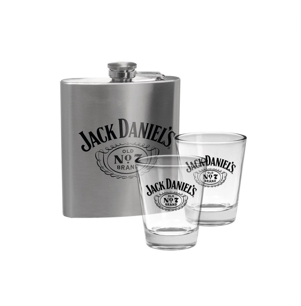 JACK DANIELS HIP FLASK SHOT GLASS
