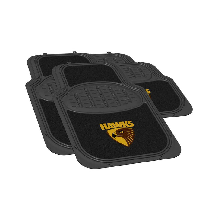 AFL CAR FLOOR MAT SET 4 HAWTHORN