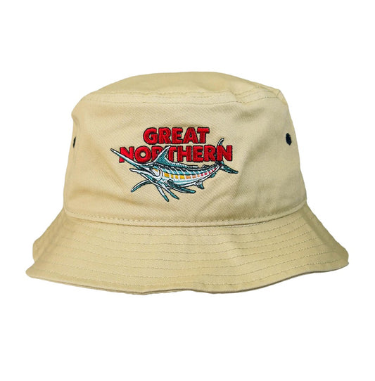 GREAT NORTHERN TINNIE BUCKET HAT UP HERE