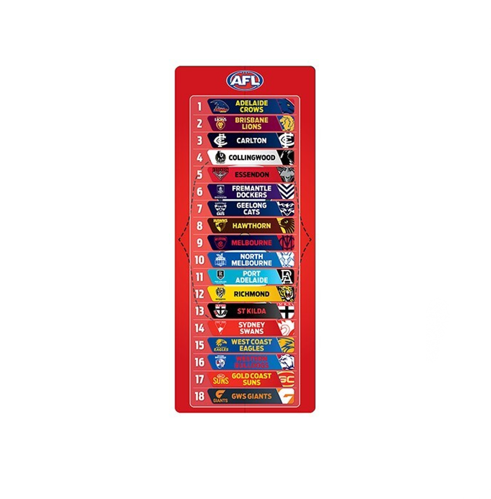 AFL MINI FOOTY MAGNETIC LADDER RED – T & Z Bar and Essentials