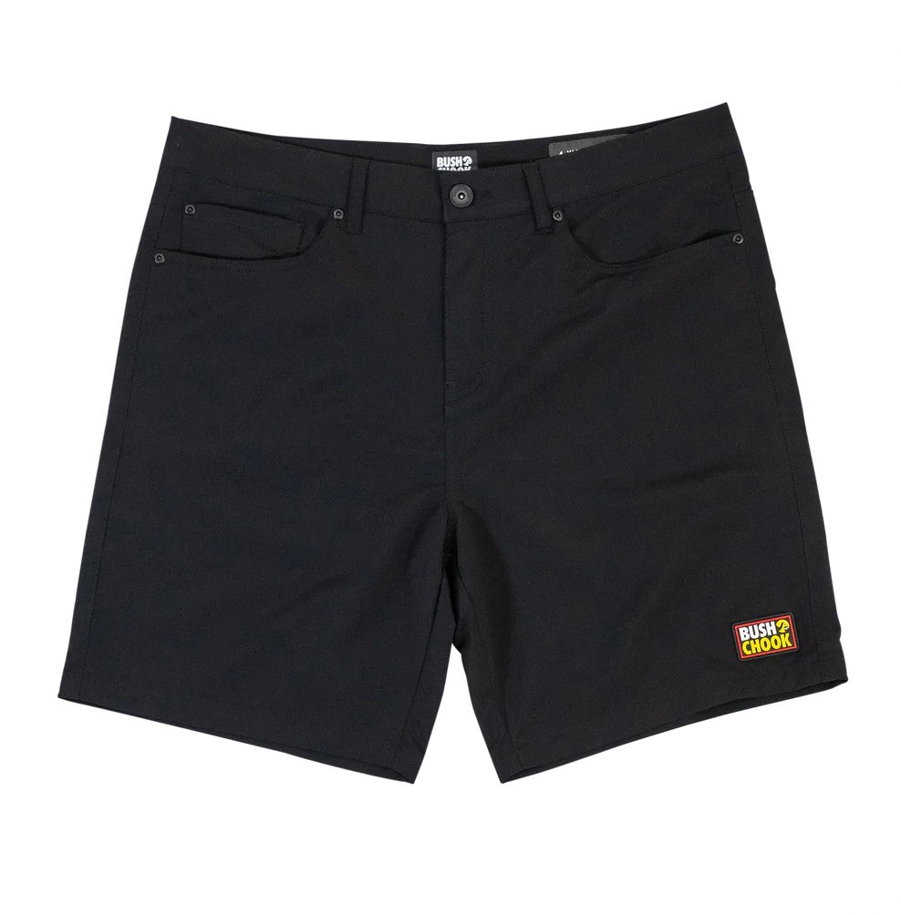 BUSH CHOOK WALK SHORTS BLACK OR KHAKI