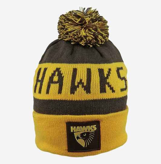 AFL BAR BEANIE HAWTHORN