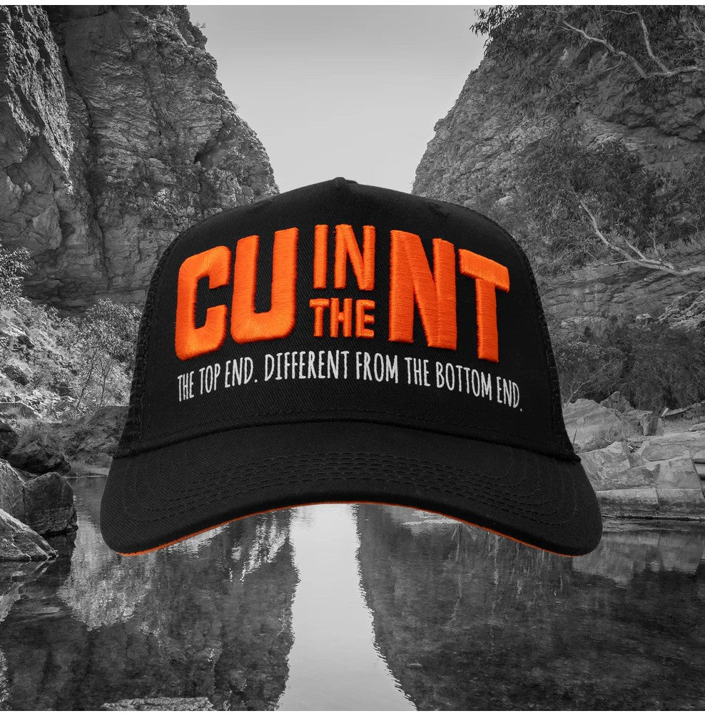 CUintheNT BLACK TRUCKER HAT