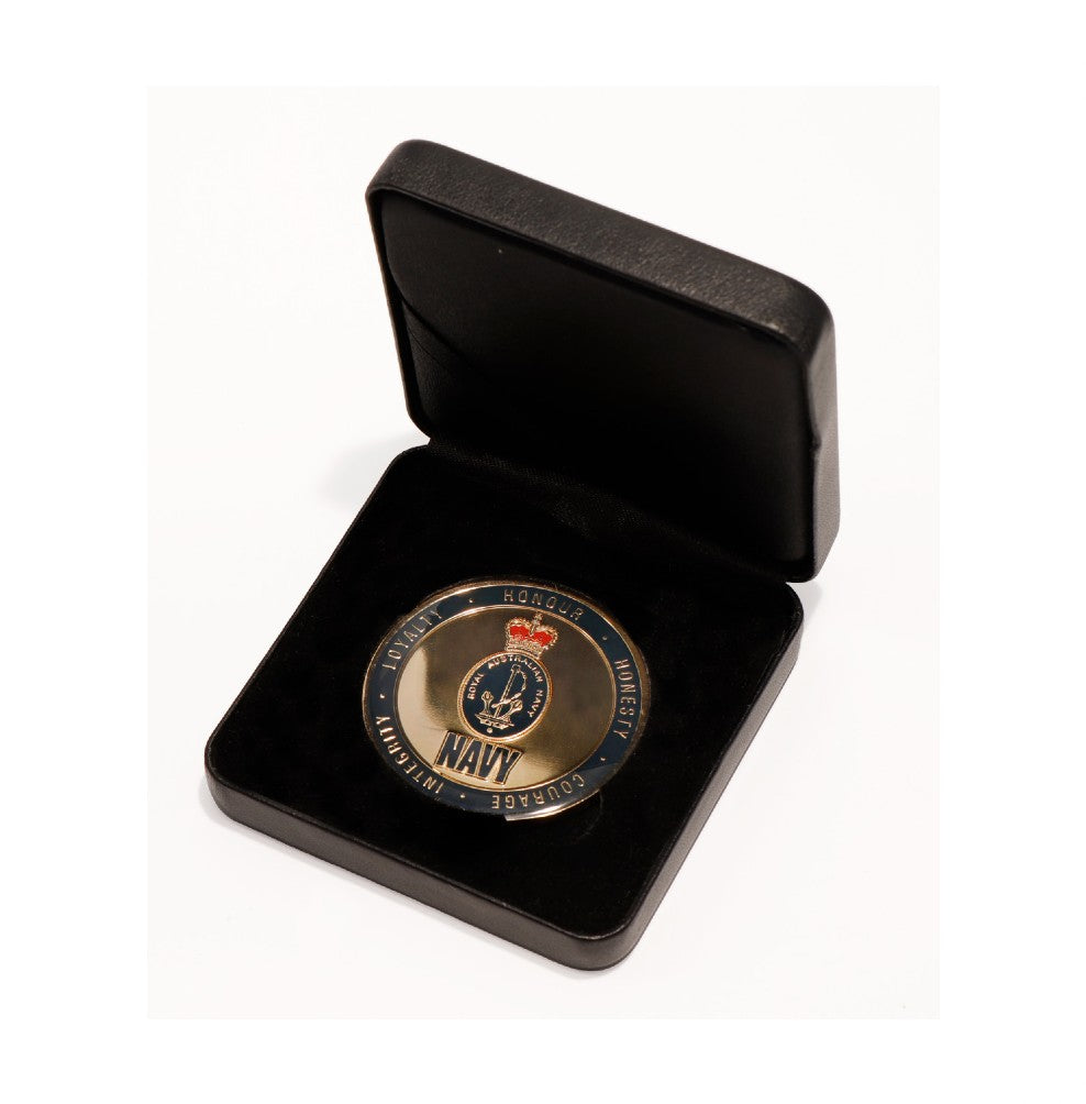 NAVY MEDALLION IN GIFT BOX