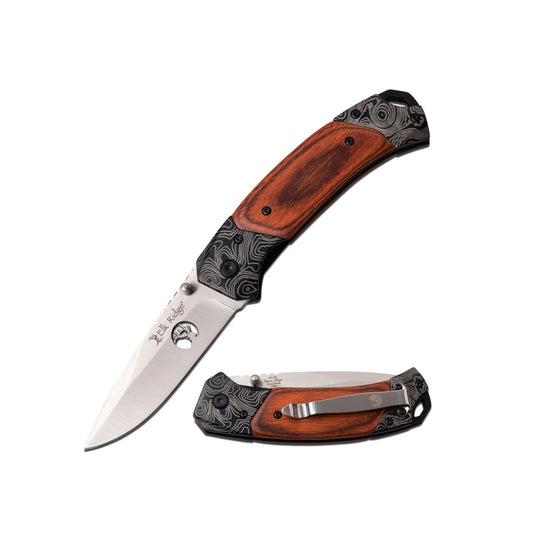 ELK RIDGE WOODEN HANDLE FOLDING KNIFE