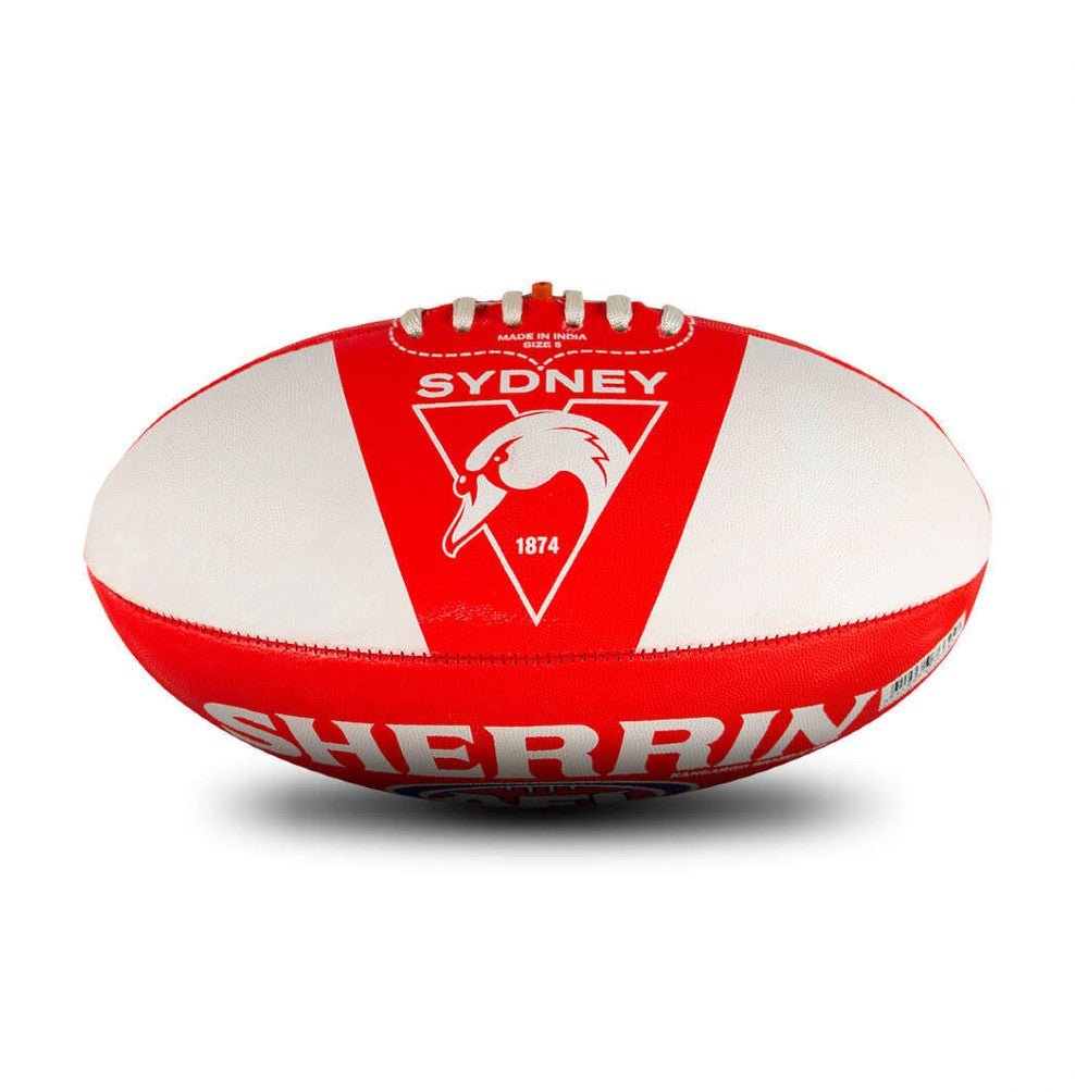 AFL SHERRIN FOOTY size 5 SYDNEY SWANS