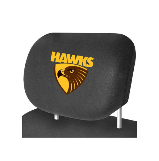 AFL HEAD REST COVER PAIR HAWTHORN