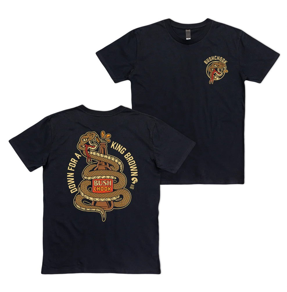 BUSH CHOOK KING BROWN T-SHIRT