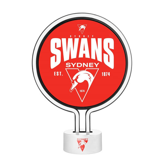 AFL NEON LIGHT SYDNEY SWANS