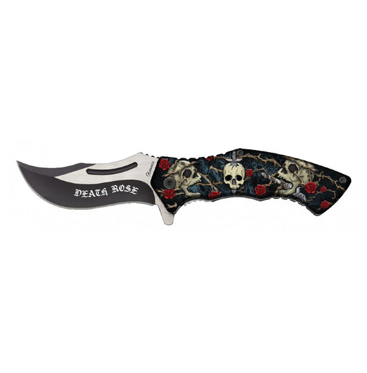 SKULL AND ROSES KNIFE