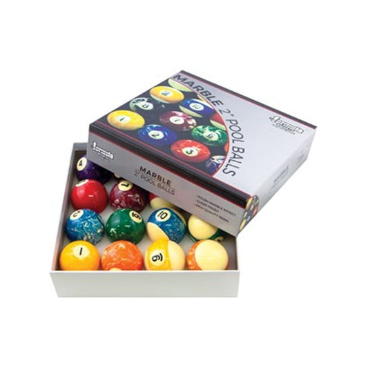MARBLE POOL BALLS 2"