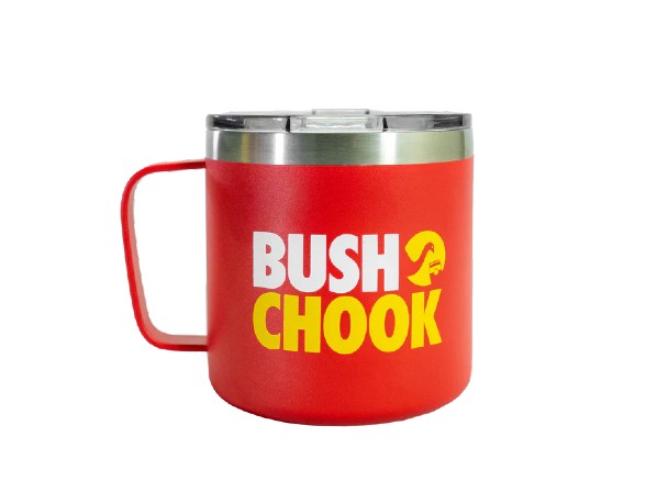 BUSH CHOOK CAMP MUG WITH LID