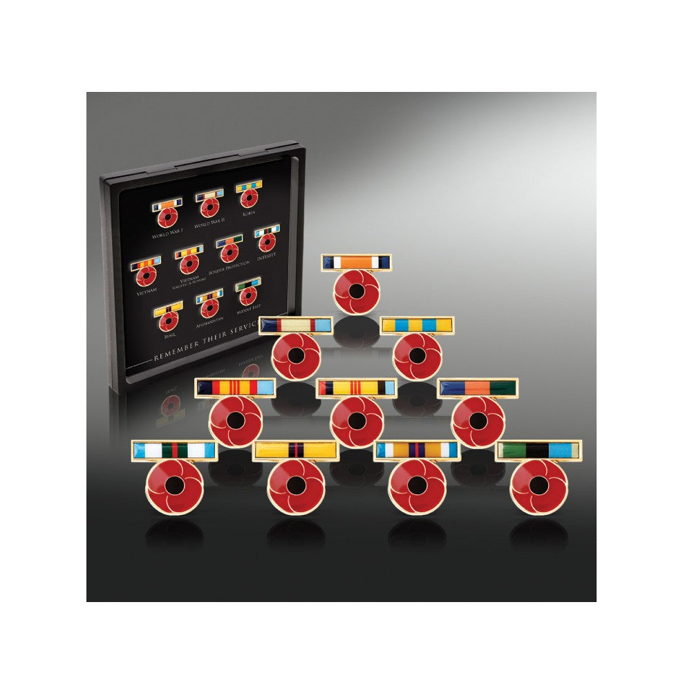 SERVICE RIBBON POPPY BADGE COLLECTION
