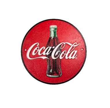 COCA COLA ROUND CAST SIGN